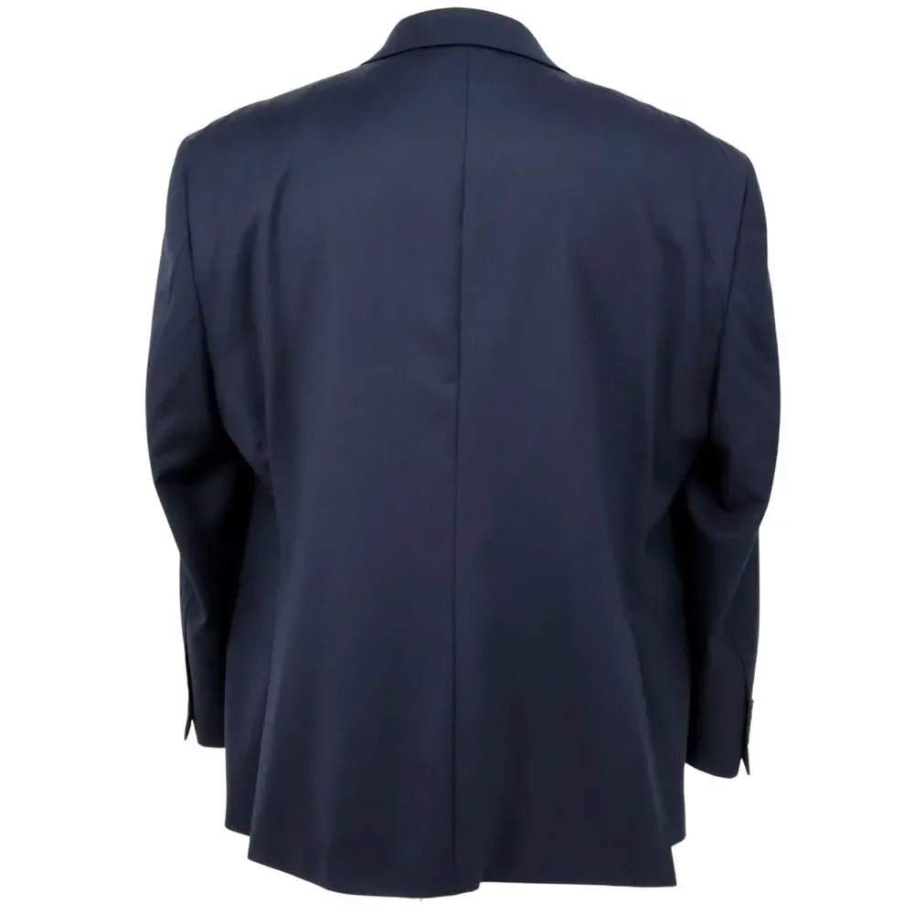 Jos A Bank Sport Coat Mens 52R Navy Blue Wool Jacket Lined Blazer Preppy Career